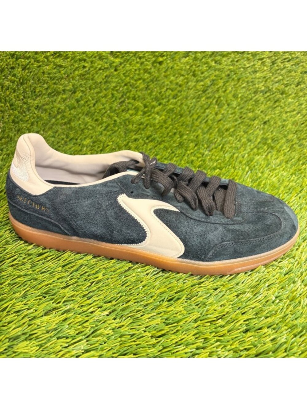 Skechers Hotshot Azir Mens Size 9 Navy White Athletic Lifestyle Shoes Sneakers